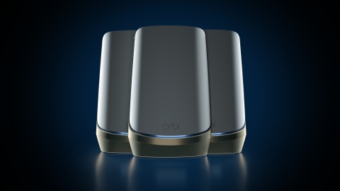 NETGEAR's Orbi Quad-band WiFi 6E mesh system available for pre-order now on NETGEAR.com. (Photo: Business Wire)