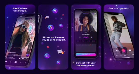 Clash enables users to produce and upload short-form videos (30 seconds or less) that other users can then like, comment on, share, and compensate for in the form of in-app Drops. (Photo: Business Wire)