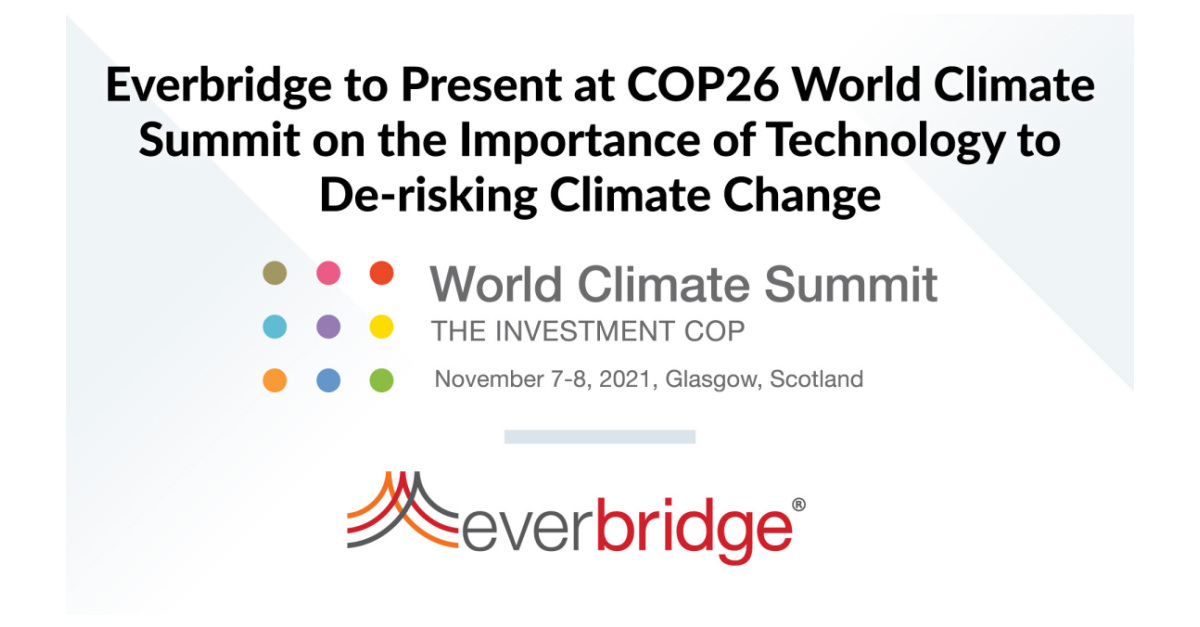 Everbridge to Present at COP26 World Climate Summit on the Importance ...