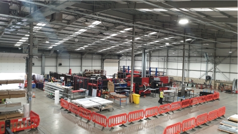 Inside the Datalec's ACCS Manufacturing plant where they produce prefabricated components and pre-terminated cables to be delivered to data centres throughout Europe (Photo: Business Wire)