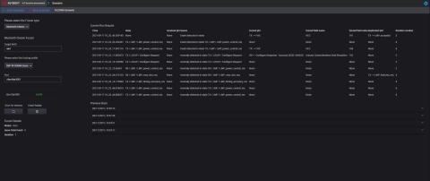 Keysight's IoT Security Assessment software shows test results with zero day findings in Bluetooth. (Graphic: Business Wire)