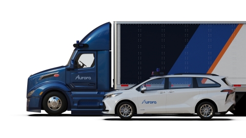 Aurora Horizon and Aurora Connect, Aurora's subscription driver-as-a-service products will enable customers to deploy Aurora-powered trucks and ride-hailing passenger vehicles simply and seamlessly. (Photo: Aurora)