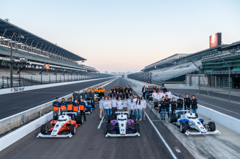 University Teams prepare for the Indy Autonomous Challenge on October 23, 2021 at the Indianapolis Motor Speedway. (Photo: Business Wire)