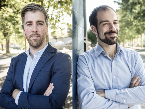 Co-founders of OneProjects, Fionn Lahart (left) and Christoph Hennersperger (right) (Photo: Business Wire)