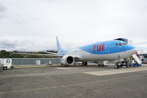 Aviation Capital Group Announces Delivery of One Boeing 737-8 MAX to TUI Travel (Photo: Business Wire)