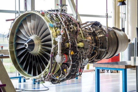 Gas engine undergoing overhaul at an MRO facility. (Photo: Business Wire)