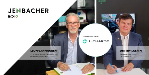 Leon van Vuuren, Vice President Global Regions of INNIO Jenbacher and Dmitry Lashin, General Director of L-Charge (Photo: Business Wire)
