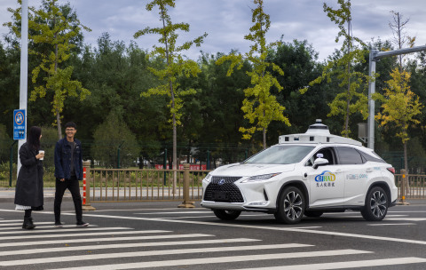 北京の公道での無人運転車両の試験（写真：ビジネスワイヤ）