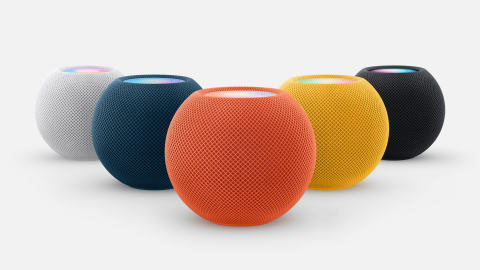 HomePod mini is now available in three bold new colors: orange, yellow, and blue, in addition to white and space gray. (Photo: Business Wire)