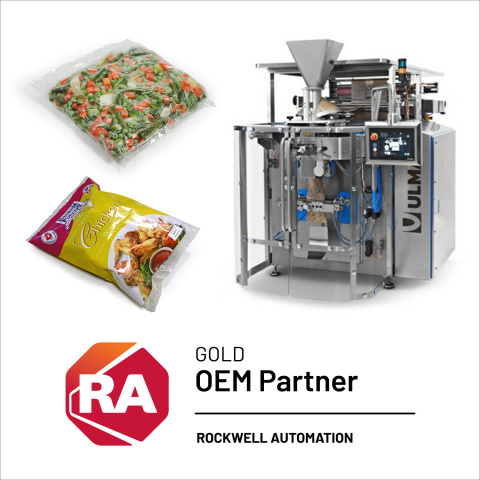Harpak-ULMA announces the upcoming availability of Rockwell Automation (RA) controls for its VTC 840 (VFFS) vertical packaging platforms. The embedded smart, connected controls technologies will support numerous advanced capabilities, including PTC’s Vuforia Augmented Reality (AR) software suite that enables remote maintenance and diagnostics, visual work instructions and training, and advanced performance monitoring. Available in 2022, the introduction resulted from customer requests. (Photo: Business Wire)