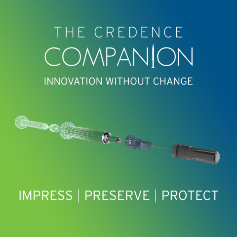 The Credence Companion Syringe System enables pharmaceutical manufacturers to provide their end users with enhanced safety and usability while preserving the use of trusted components and processes. (Graphic: Business Wire)