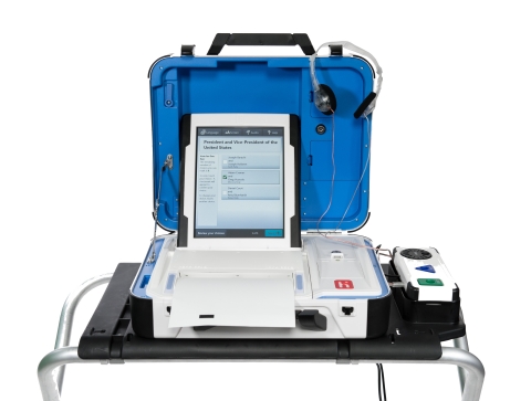 Verity Duo is an intuitive touchscreen voting experience with the reassurance of a printed, paper vote record for end-to-end auditability. (Photo: Business Wire)