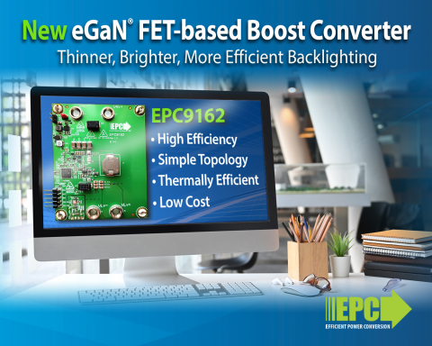 “How to Design a 12V-to-60V Boost Converter with Low-temperature Rise Using eGaN® FETs” (Graphic: Business Wire)