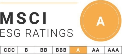 Represents the aggregate ranking of the Fund’s holdings as of 10/15/2021. Certain information ©2021 MSCI ESG Research LLC. Reproduced by permission; no further distribution. (Graphic: Business Wire)