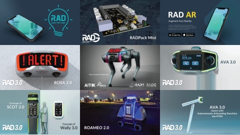 A sampling of the many AITX, its subsidiaries RAD, RAD-G and RAD-M, developments in the 2nd quarter of FY 2022. Included are two new apps, RAD Light My Way and RAD AR (Augmented Reality), plus the announcement of the RAD 3.0 product line. (Graphic: Business Wire)