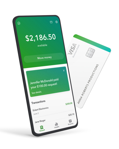 Money by QuickBooks Mobile App and Debit Card (Photo: Business Wire)