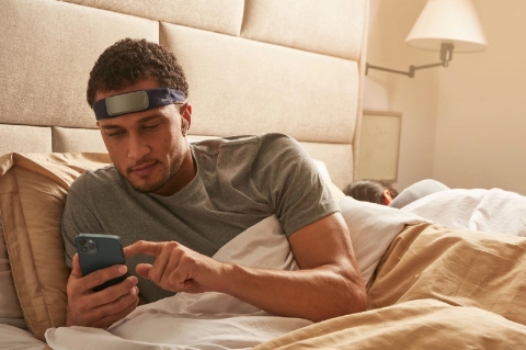 thumbnail Muse today announced the launch of the second generation of its popular EEG meditation & sleep headband, Muse S. This updated plush brain-sensing headband uses real-time biofeedback to help you learn the art of mediation as well as help you fall asleep, stay asleep and now go back to sleep if you awaken during the night. (Photo: Business Wire)