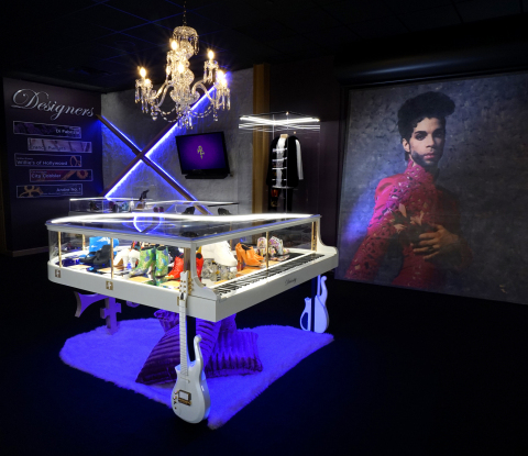 Stratasys has created a custom set of 3D-printed display pieces to showcase Prince’s expansive shoe collection in a new Paisley Park exhibit. (Photo: Business Wire)