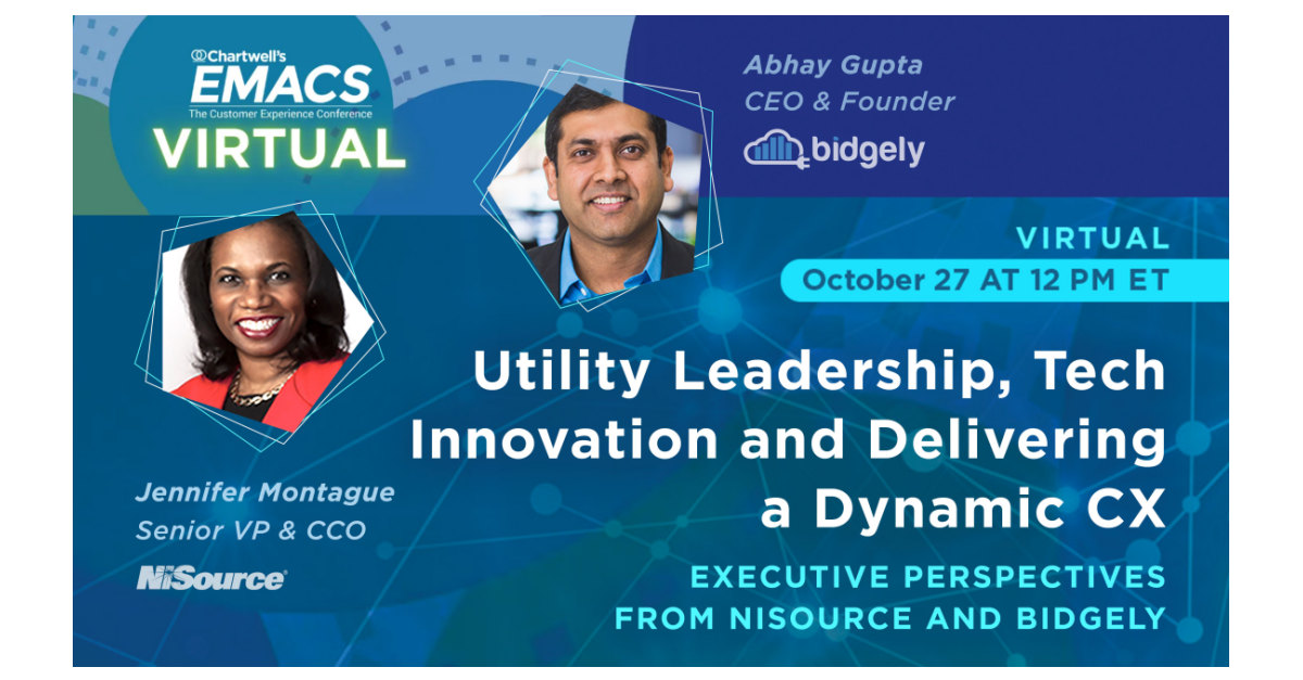 NiSource and Bidgely to Keynote Chartwell’s 24th Annual EMACS Customer