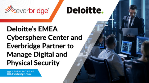Deloitte’s EMEA Cybersphere Center and Everbridge Establish Corporate Partnership to Deliver Turnkey Security Managed Service (Graphic: Business Wire)