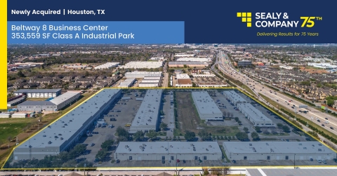 original Sealy & Company announces the acquisition of 353,559 square feet of Class A industrial real estate in Houston, Texas. The seven-building portfolio, known as Beltway 8 Business Center, was acquired for an undisclosed amount. (Photo: Business Wire)