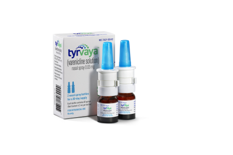 TYRVAYA™ Nasal Spray delivered using Aptar Pharma’s CPS Nasal Pump System
