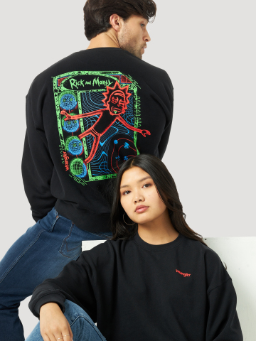 The Wrangler x Rick and Morty Collection is available on Wrangler.com with four unique pieces. Prices range from $59 to $79. (Photo: Business Wire)