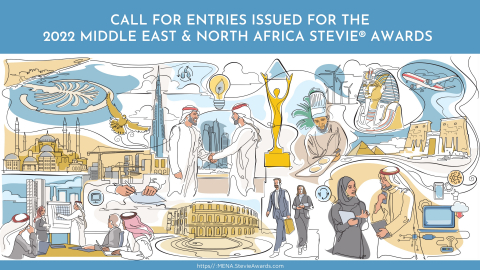 The Stevie® Awards has issued a call for entries for the 2022 (third annual) Middle East & North Africa Stevie Awards, sponsored by the RAK Chamber of Commerce & Industry. (Graphic: Business Wire)