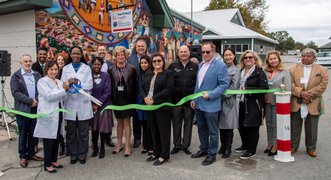 original Northwell Health cuts the ribbon at a clinic at Belmont Park. (Photo: Business Wire)