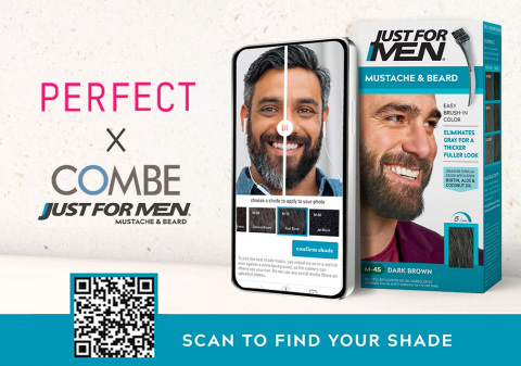 Perfect Corp. has partnered with Just For Men® to launch the first-ever AI-powered virtual try-on experience for beard color. (Photo: Business Wire)