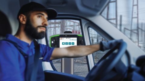 original Reenactment of RAD’s AVA 3.0 (Autonomous Verified Access) processing and authorizing a vehicle’s entry at a secured power utility substation. (Photo: Business Wire)