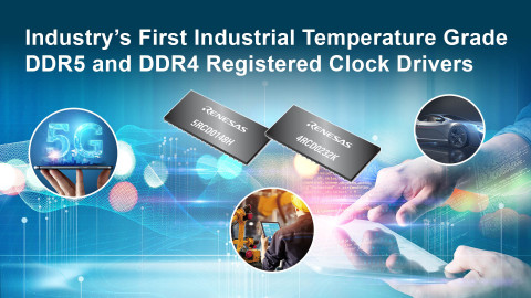 Industry's First Industrial Temperature Grade DDR5 and DDR4 Registered Clock Drivers (Graphic: Business Wire)