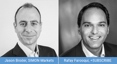 Jason Broder, CEO of SIMON Markets (left) and Rafay Farooqui, founder and CEO of +SUBSCRIBE (right) (Photo: Business Wire)