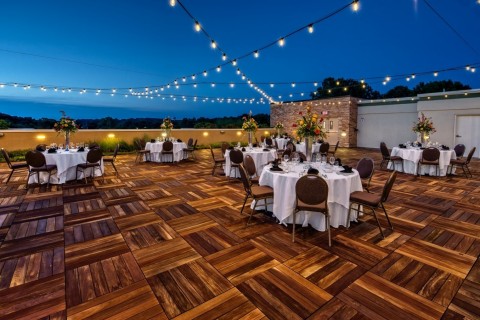 Plan an al fresco fete at the Green Roof Lounge overlooking Ole Miss’s stadium. (Photo: Business Wire)