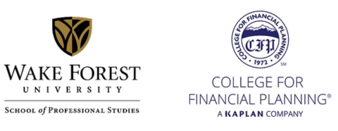 College for Financial Planning and Wake Forest University School of Professional Studies Logo