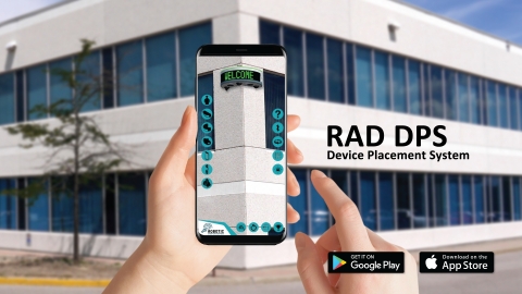 RAD DPS (Device Placement System), an augmented reality application, allows for the virtual placement of RAD security devices at any location. (Photo: Business Wire)