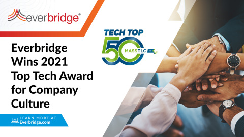 Everbridge Wins 2021 Top Tech Award for Company Culture (Photo: Business Wire)