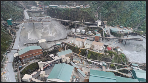 An aerial view of the Grasberg copper and gold mine in Papua, Indonesia (Photo: Business Wire)