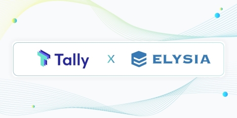 original ELYFI, a DeFi protocol for tokenized real estate, integrates Tally, the largest on-chain governance platform. Its initial integration will include adding new proposals for ELYFI governance, creating a voting poll for ELFI token stakeholders, delegating voting power and using Tally’s visualization tools to show results. (Graphic: Business Wire)
