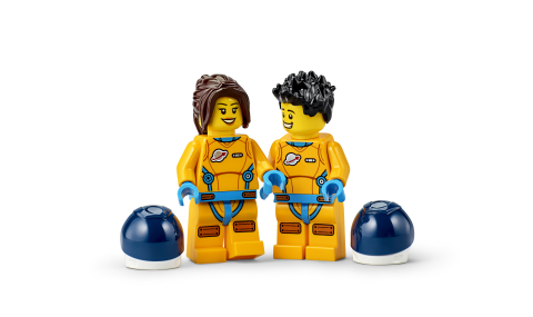 LEGO® Education minifigures Kate and Kyle go to space! (Photo: Business Wire)