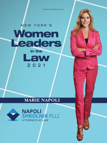 Marie Napoli on the cover of New York Magazine's 2021 New York’s Leaders in Law list. (Graphic: Business Wire)