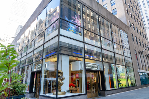 In this photo provided by Nintendo of America, the Nintendo NY store celebrates the release of the Nintendo Switch Lite – Dialga & Palkia Edition ahead of the release of Pokémon Brilliant Diamond and Pokémon Shining Pearl. The two games are re-imagined versions of the original Pokémon Diamond and Pokémon Pearl games, featuring a faithfully reproduced original story, modern player-friendly conveniences and up-close-and-personal Pokémon battle scenes. The games launch exclusively for the Nintendo Switch family of systems on Nov. 19. (Photo: Business Wire)