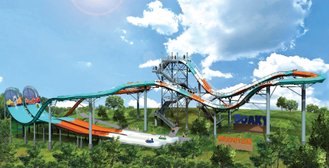 original The Edge watercoaster by WhiteWater coming to Soaky Mountain Waterpark in Tennessee in summer 2022. (Photo: Business Wire)