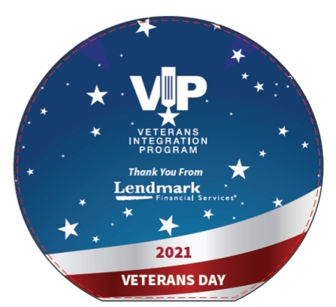 Lendmark Financial Services' 2021 Veterans Day award for VIPs (Graphic: Business Wire)