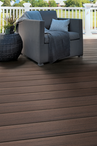 Dark Cocoa is a beautiful, rich color from the popular TimberTech Prime+ Collection. (Photo: Business Wire)