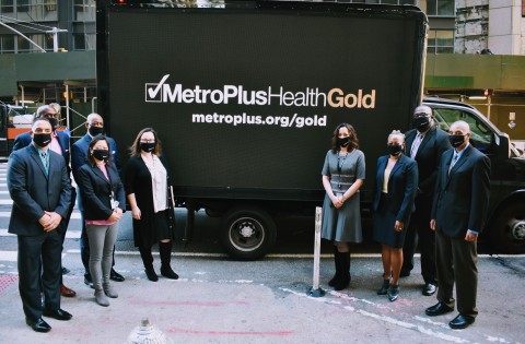 Team MetroPlusHealth kick off the new campaign for MetroPlusHealthGold in front of the company's New York City headquarters. (Photo: Business Wire)