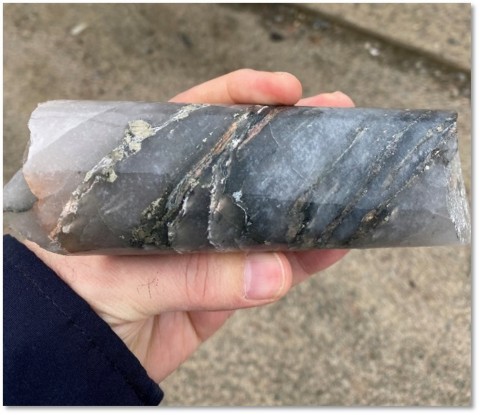 Core sample from Hole LA21-42 (Photo: Business Wire)