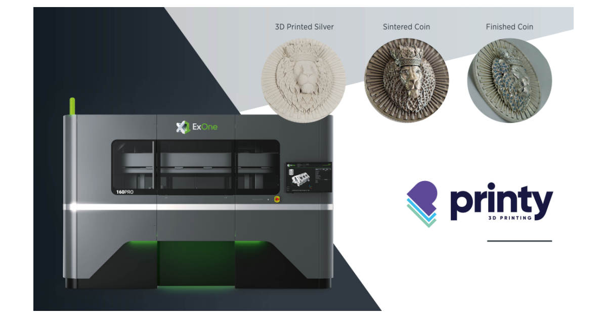 ExOne oznamuje, že Pressburg Mint of Slovakia zakúpila dve 3D tlačiarne X1 160Pro™ Metal na výrobu vysokovýkonných strieborných investičných mincí a oceľových dielov pre široké spektrum priemyselných odvetví.