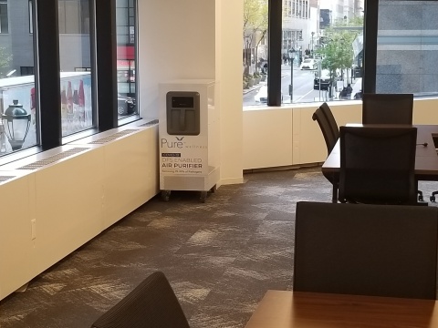 Pure Wellness air purifier at 1600 Market St (Photo: Business Wire)