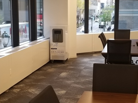 original Pure Wellness air purifier at 1600 Market St (Photo: Business Wire)